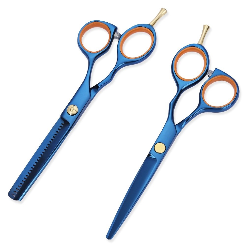 0_2062_pic_2 Blue Titanium Hair cutting Scissors - Image 1